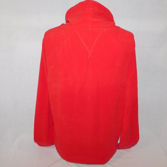 Tommy Hilfiger Sport Womens L Red Cowl neck Pullover Fleece Sweater - Picture 8 of 9